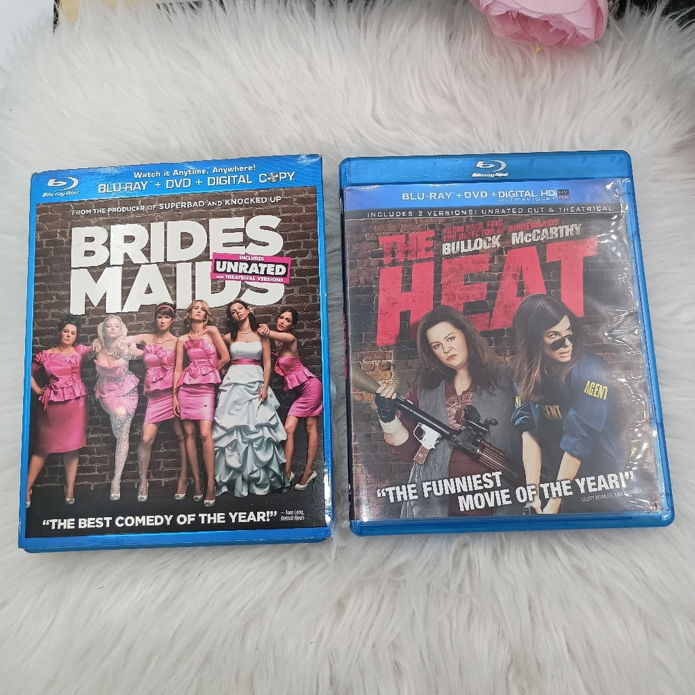 THE BRIDESMAIDS AND THE HEAT BLU-RAY MOVIE COLLECTION.